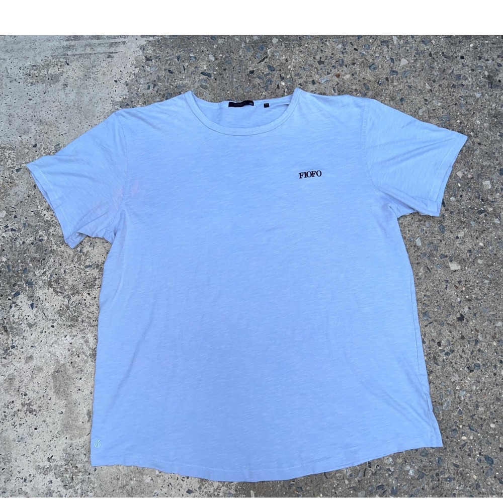 Greyson Mens XXL Light Blue FIOFO Slub Knit Short Sleeve T-Shirt